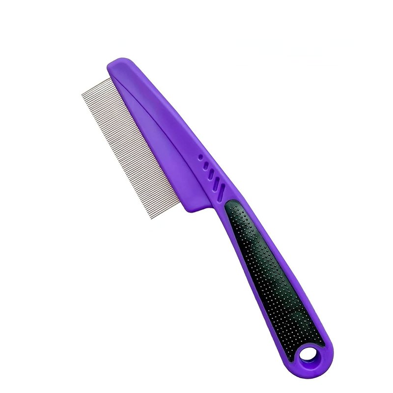 Flea Comb with Rubber Handle