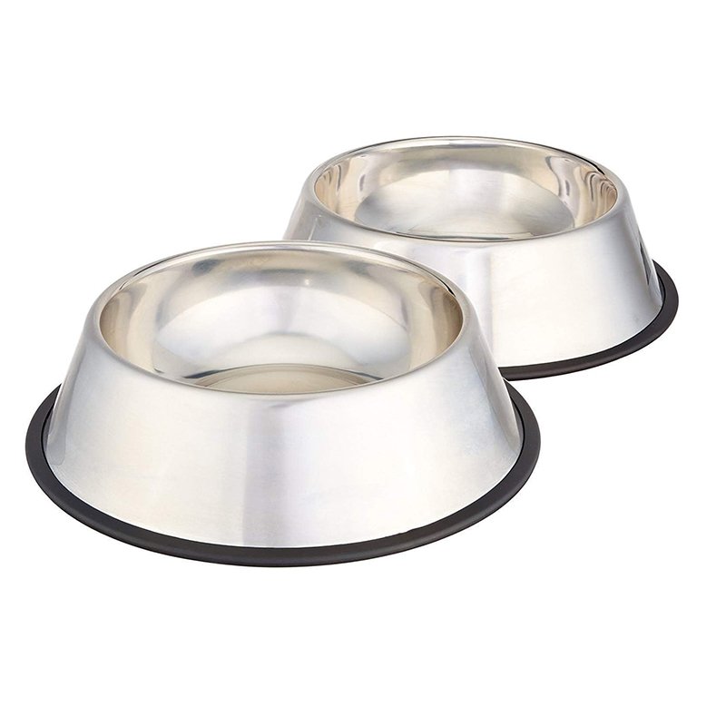 Steel Non-Skid Pet Dog Water And Food Bowl