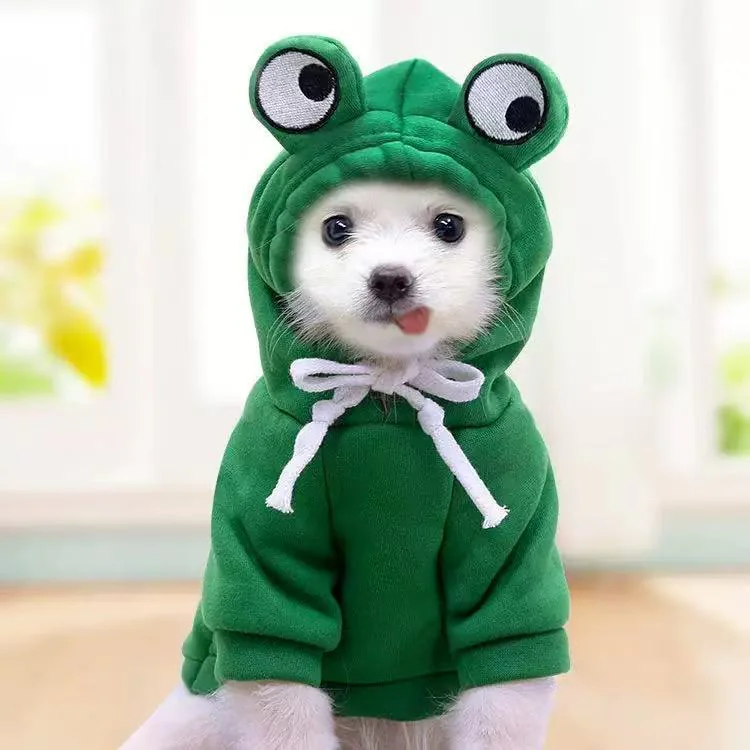 Warm Dog Winter Clothes Cute Fruit Dog Coat Hoodies Fleece Pet Dogs Costume Jacket for French Bulldog Chihuahua(S)