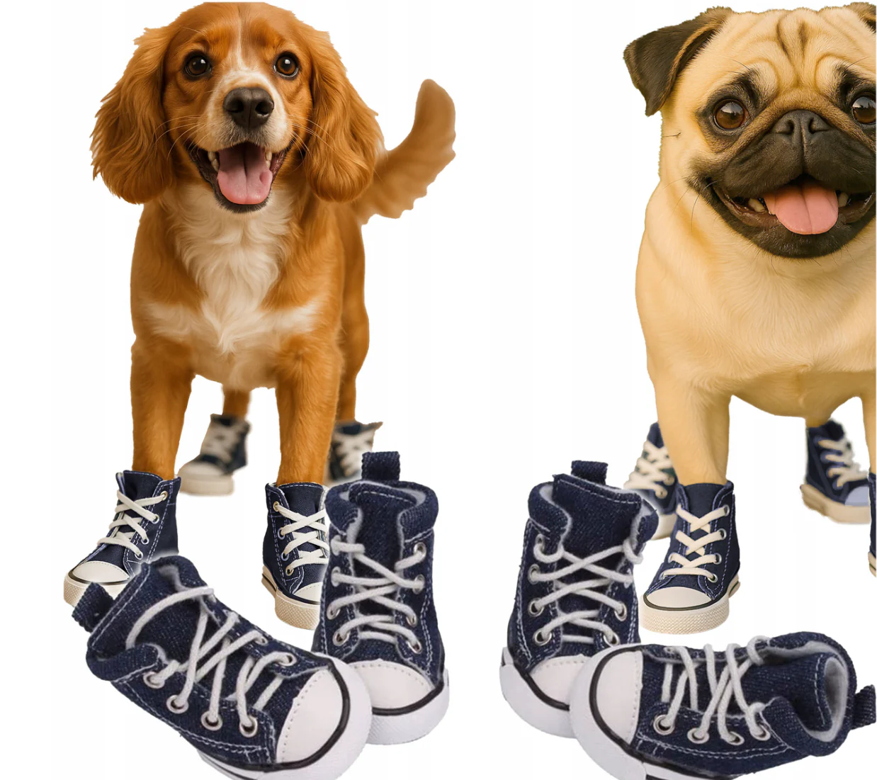 Four dog shoes, hiking sneakers, protect your dog's paws, suitable for walks while wearing jeans, non-slip(1#)