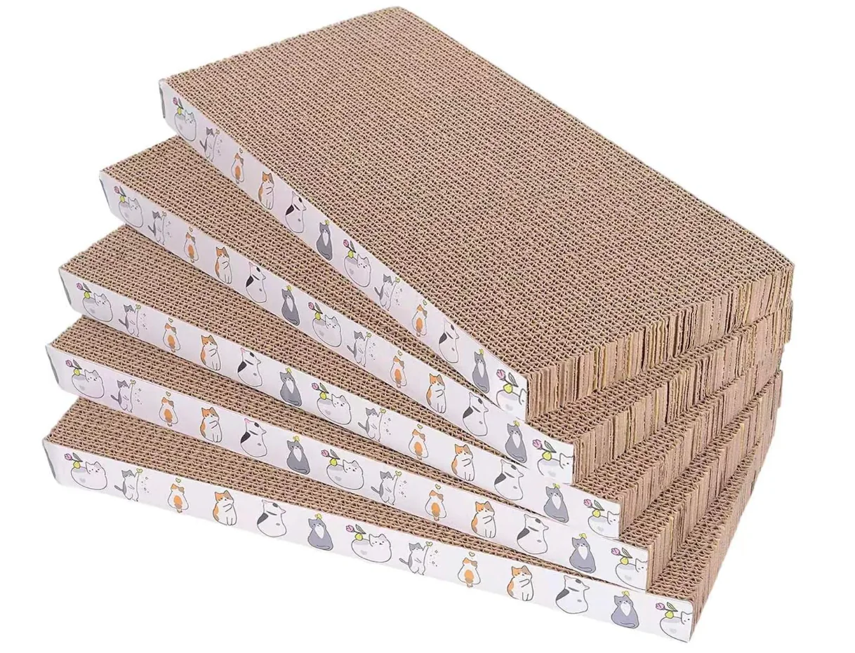5 Packs cat Scratcher Toys Reversible Scratching Post Board for Indoor Cats Cardboard pad Sleep Play and Grind Claws