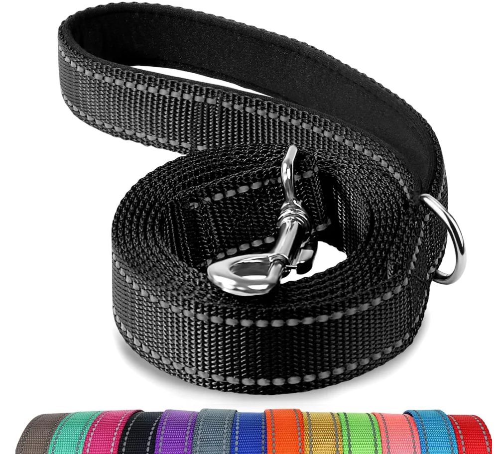 Dog Leash, Double-Sided Reflective, Padded Handle Nylon Heavy Duty Leashes for Medium & Large Dogs Walking,180cm*2.5cm