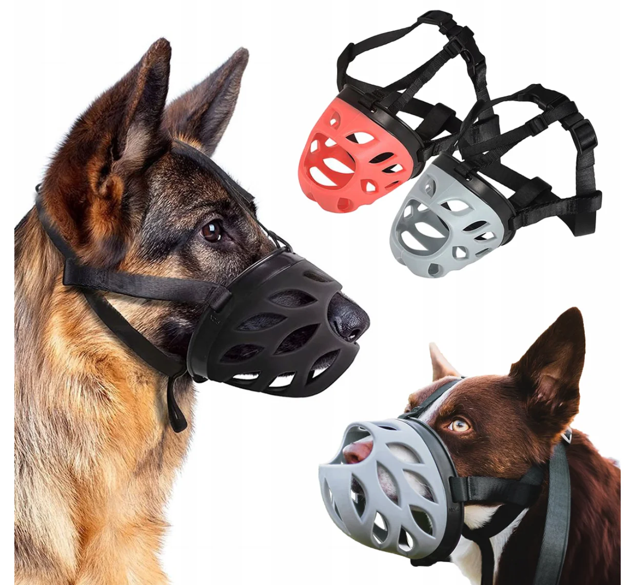 Dog Muzzle, Basket Muzzle for Biting, Chewing and Scavenging, Humane Cage Mouth Cover, Perfect for Grooming and Training Small Aggressive Reactive Dogs (1#)