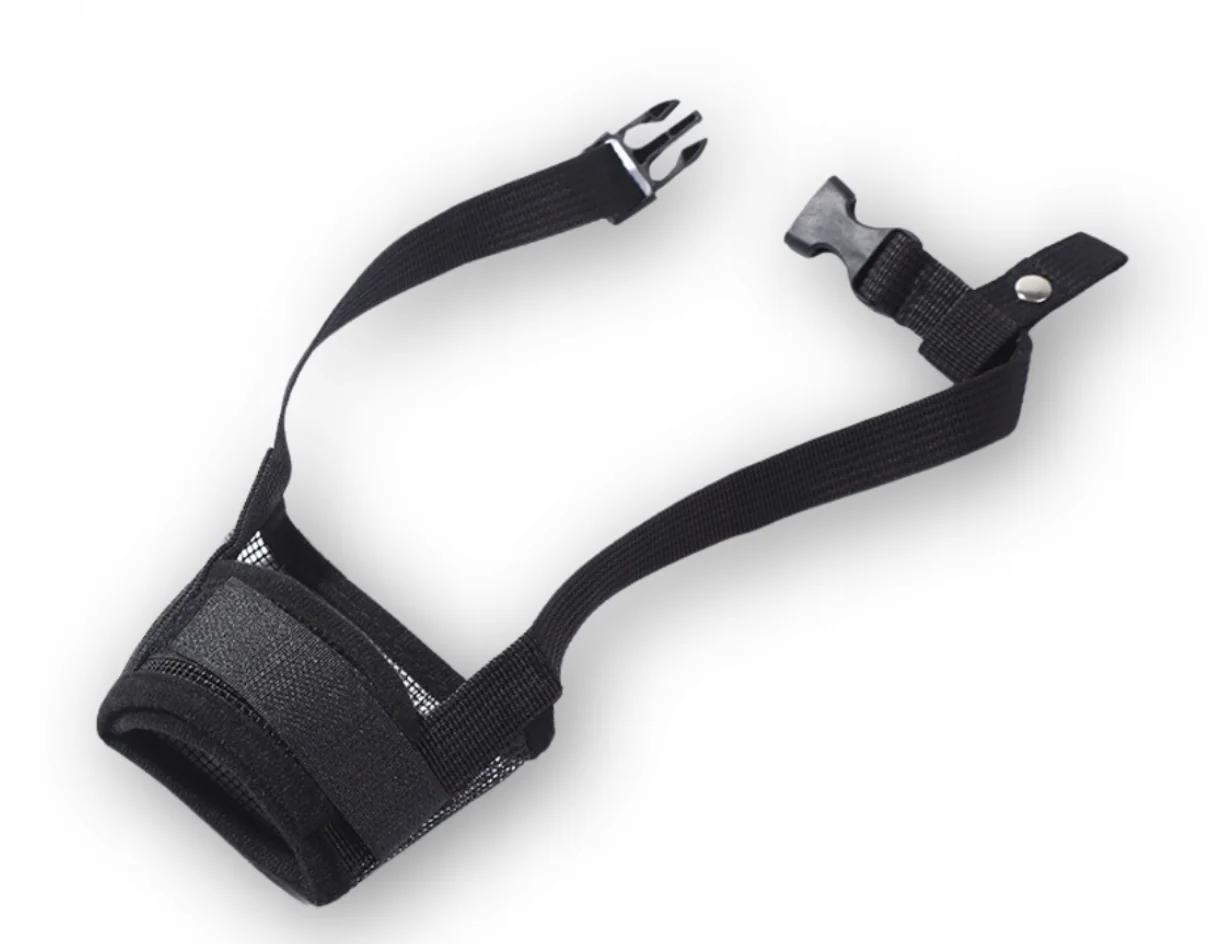 Mesh dog muzzle, conforms to physiological structure, safe and lightweight (L)