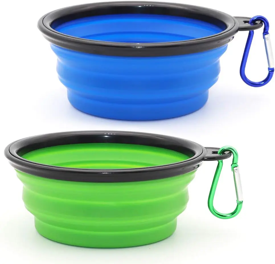 Dog Bowl Pet Collapsible Bowls, for Cats Dogs, Portable Pet Feeding Watering Dish for Walking Parking Traveling 2pack, 1000ml