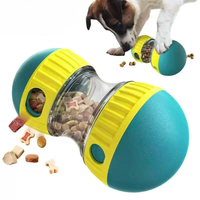 Dog Puzzle Toy Adjustable Treat Dispensing Ball Food Dispenser Tough Slow Feeder Puppy Enrichment Training Toy Pet Interactive Chase Toys for Small Medium Large Dogs to Keep Them Busy, S