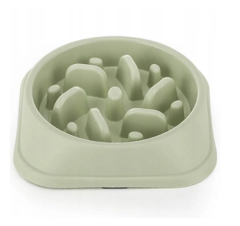 Pet slow feeder bowl, prevents choking, with non-slip design-S