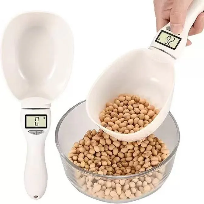 Portable LCD food scale, suitable for dogs and cats, 800 grams,(Includes one button cell battery)