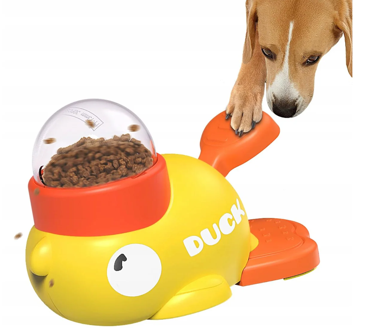 Interactive Dog Toys Food Puzzle Slow Feeder, Cat Treat Dispenser Toy Duck-Shaped Enrichment Toy for Small Medium Dogs and Cats, IQ Training and Exercise Small Animal Bowls
