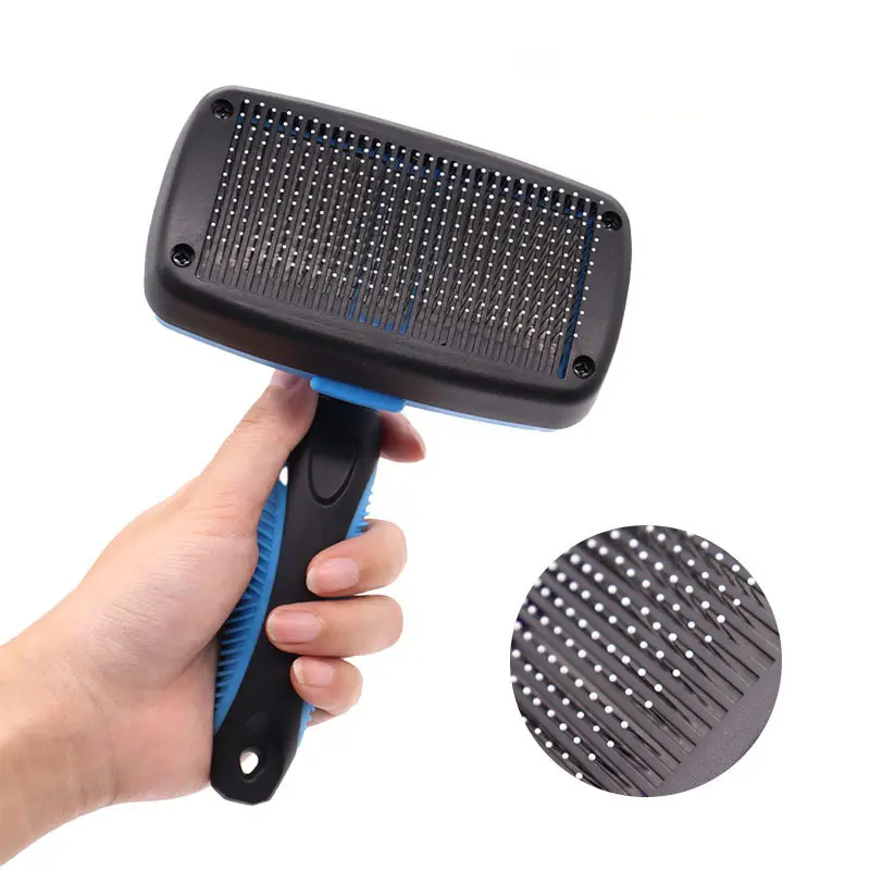 Self Cleaning Slicker Brush Deshedding for Dogs & Cats Haired Pets,L-18cm