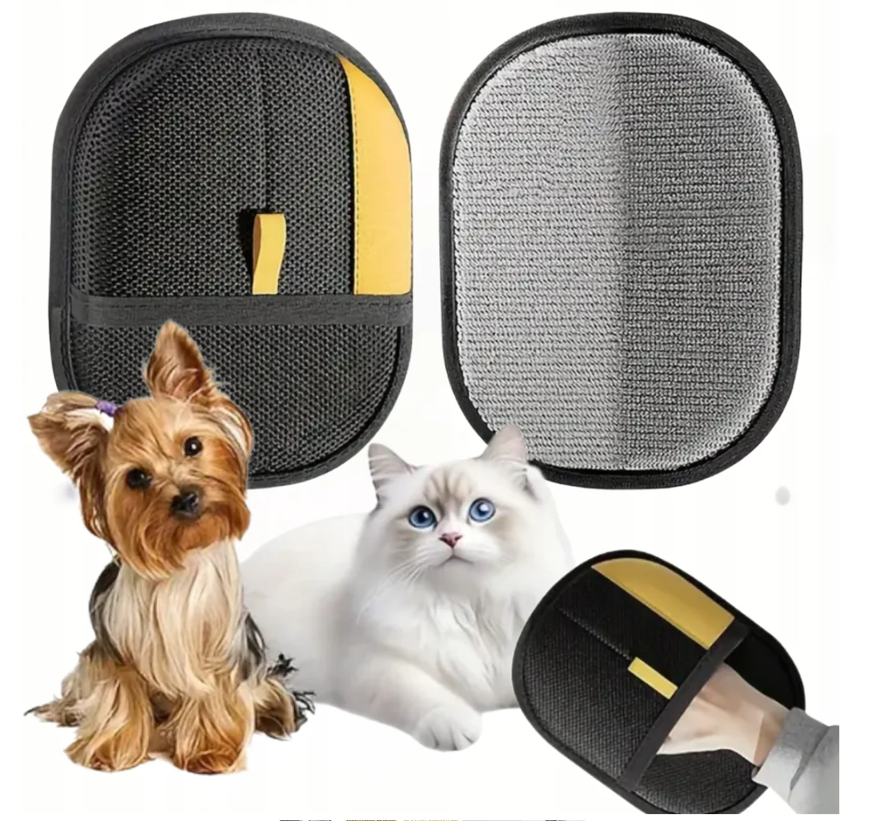 Pet grooming gloves, used for collecting and removing cat and dog hair (L)