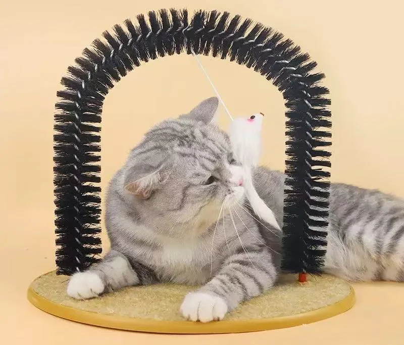 Perfect self-grooming arch toy for cats, allowing cats to groom themselves and remove loose fur