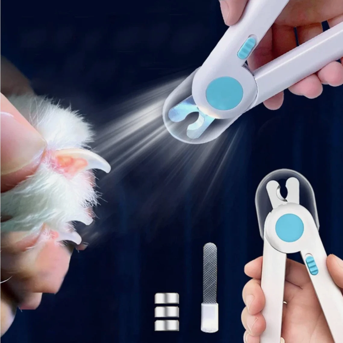 Pet Nail Scissors Dog Nail Cutter Cat Nail Clippers and Trimmers with Led Lights