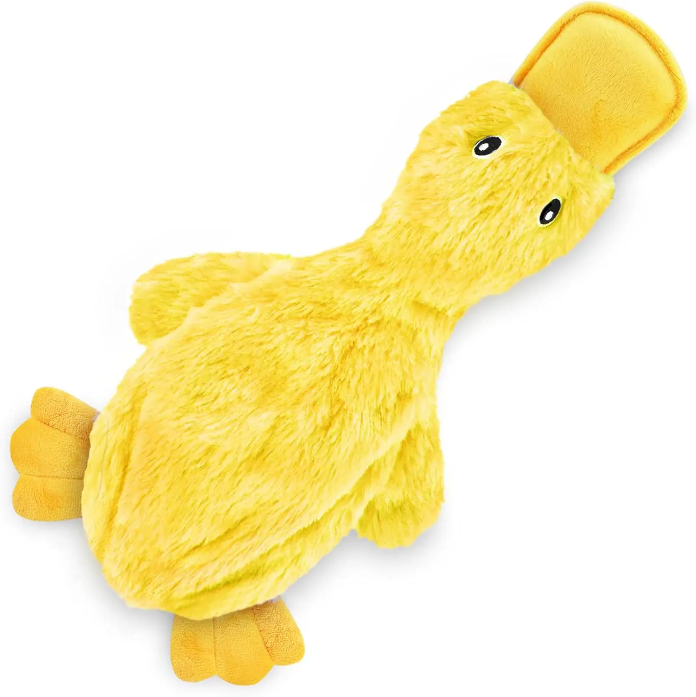 Interactive Squeaky Dog Chew Toy, Ideal Dog Toys for Chewers, Small, Medium & Large Dogs, and Fetch Lovers - Crinkle Duck