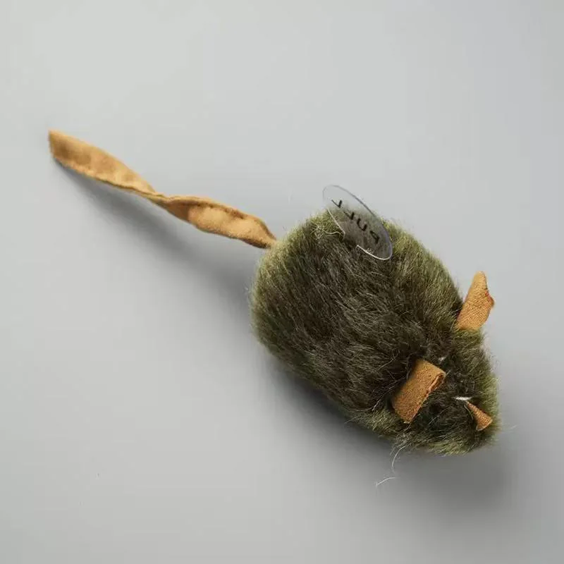Squeaky Mouse Cat Toy -Chirping Sound, Chew Proof Interactive Kitten Teaser