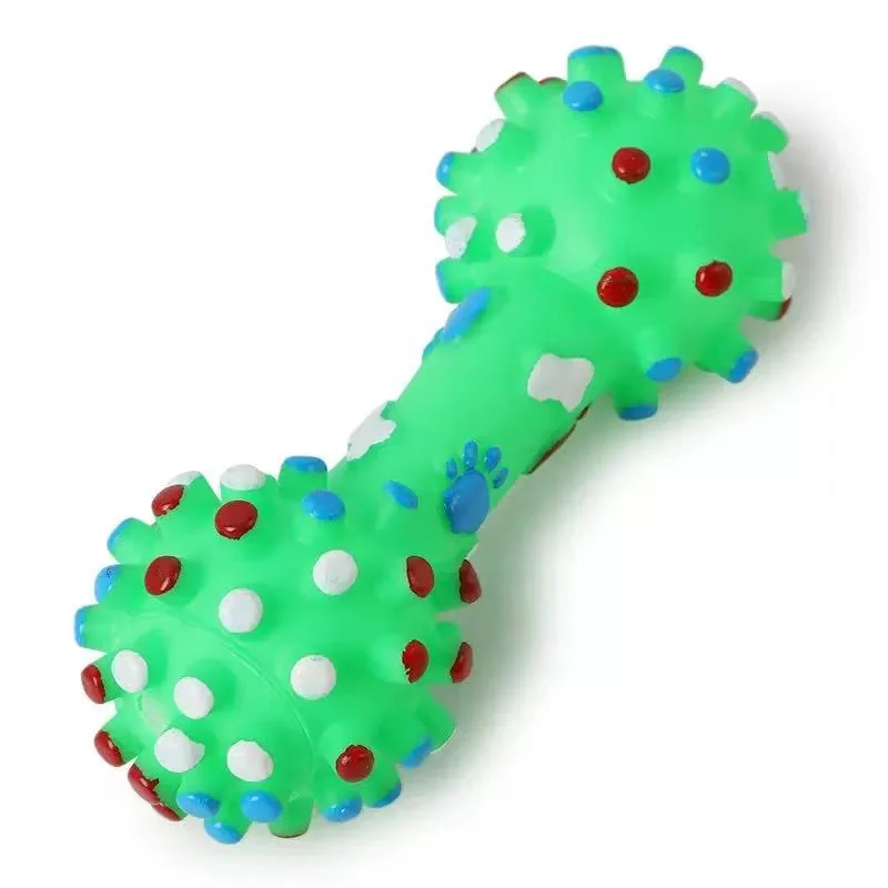 Dog-specific squeaky dumbbells and teething toys, 11.5cm