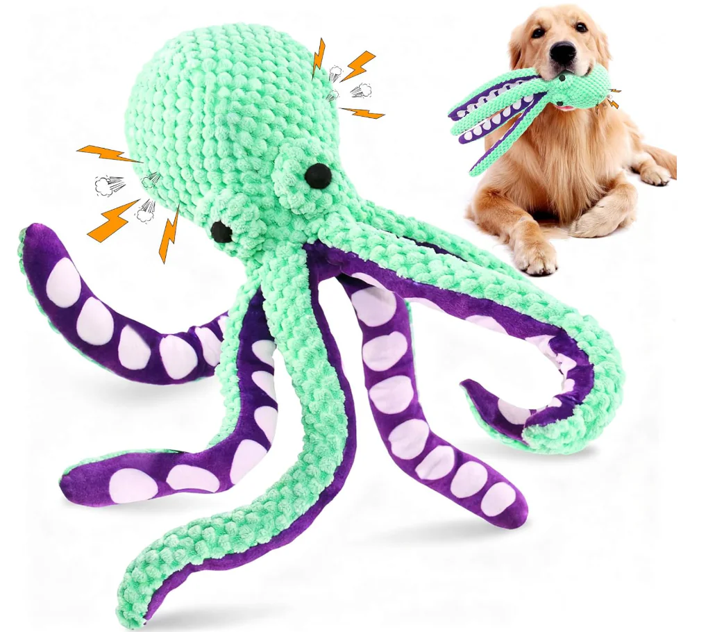 Large Squeaky Dog Toys- Plush Dog Toys with Soft Fabric for Small, Medium, and Large Dogs Daily Companionship, Training Reward Gift